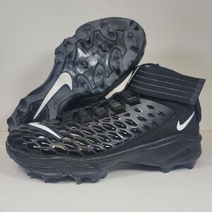 Size 11.5 Mens Nike Force Savage Pro 2 Football Cleats Black Lineman AH4000-002